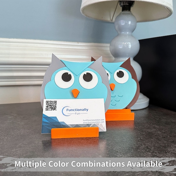 Owl Business Card Holder, Owl Business Card Holder, Office Gift Idea