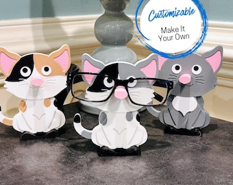 Calico Cat Eyeglasses Holder, Cat Eyeglass Stand for the Cat Lover in us all