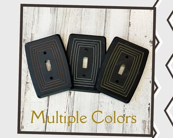 Mid Century Modern Outlet Cover Retro Pattern Rocker Switch Plate Cover