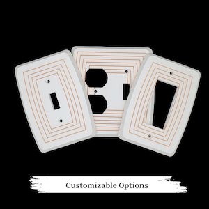 Mid Century Modern Light Switch Cover and Toggle Switch Plate Cover