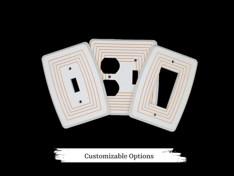 Mid Century Modern Light Switch Cover and Toggle Switch Plate Cover image 1