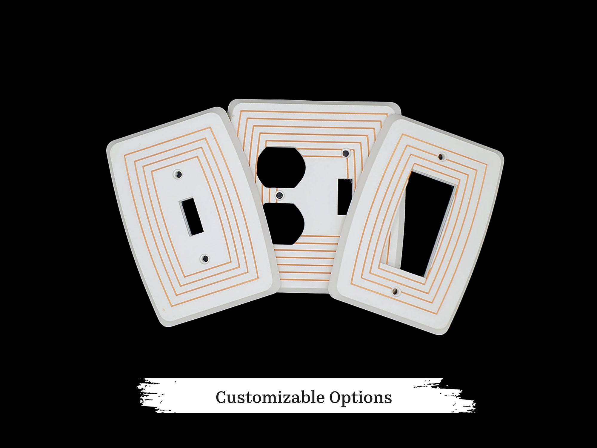 Mid Century Modern Light Switch Cover and Toggle Switch Plate