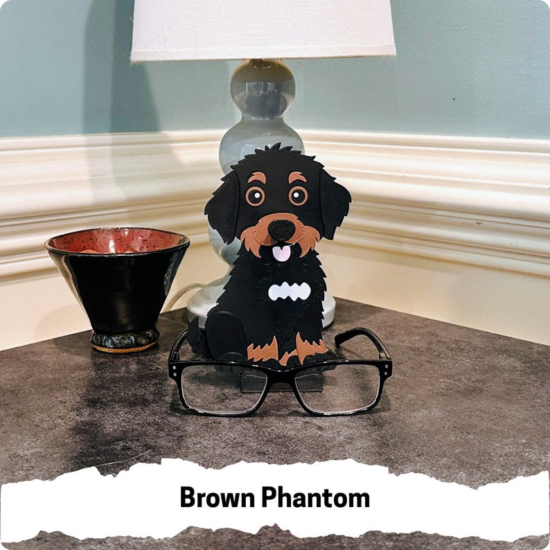 Personalizable and Customizable Bernedoodle Eyeglass Holder