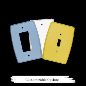 Mid Century Modern Single Toggle Light Switch Cover or Outlet Plate