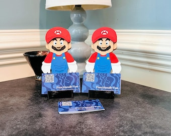 Super Mario Business Card Holder: Gamer Desk Organizer