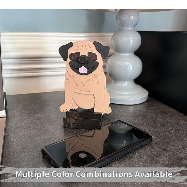 Pug iPhone or iPad Stand for Desk makes a great Christmas Gift or Stocking Stuffer