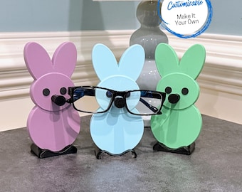 Easter Bunny Peeps Eyeglasses Holder, Peeps Glasses Stand, Birthday Gift