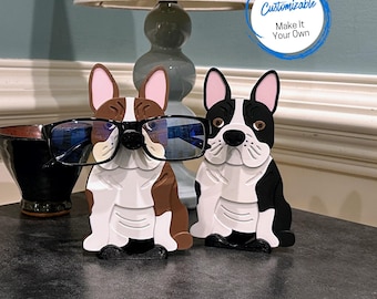 Boston Terrier Eyeglasses Holder, Terrier Glasses Stand, Gift under 25