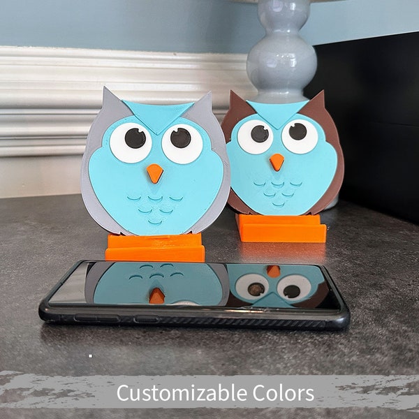 Owl iPhone or Android stand for Desk makes a great Christmas Gift or Stocking Stuffer