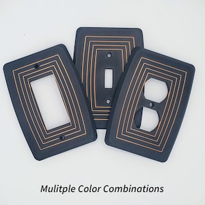 Mid Century Modern Light Switch Cover and Toggle Switch Plate Cover image 2