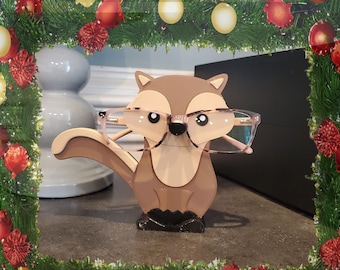 Chipmunk Eyeglasses Holder doubling as Sunglasses Stand which makes a great Christmas Gift