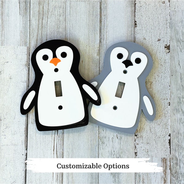 Cute Penguin Light Switch Cover, Light Switch Plate, Cute Room Decorations