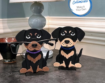 Rottweiler Eyeglasses Holder, Glasses Stand, Amazing Mother's Day Gift