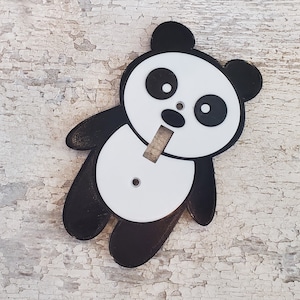 Cute Panda Light Switch Cover, Single Toggle Light Switch Plate, Kids Room Decor