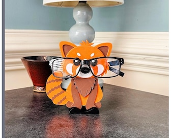 Red Panda Eyeglasses Holder, Lesser Panda Glasses Stand, Amazing Mother's Day Gift