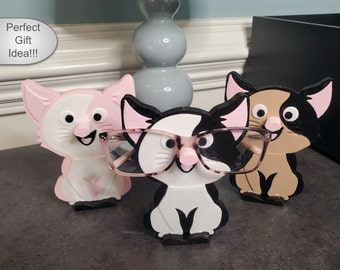 Cat Eyeglasses Holder, Cat Eyeglass Stand, Glasses Holder, Creative Gift Idea