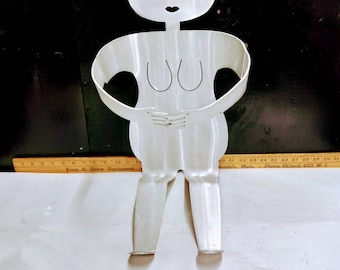 RockLedge Design Studio Fred Garbotz Cubo de hielo Papelera Maceta para flores Escultura moderna de aluminio para niña