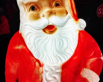 Huge Vintage Empire 32.5 Inch Tall Lighted Santa Head Blow