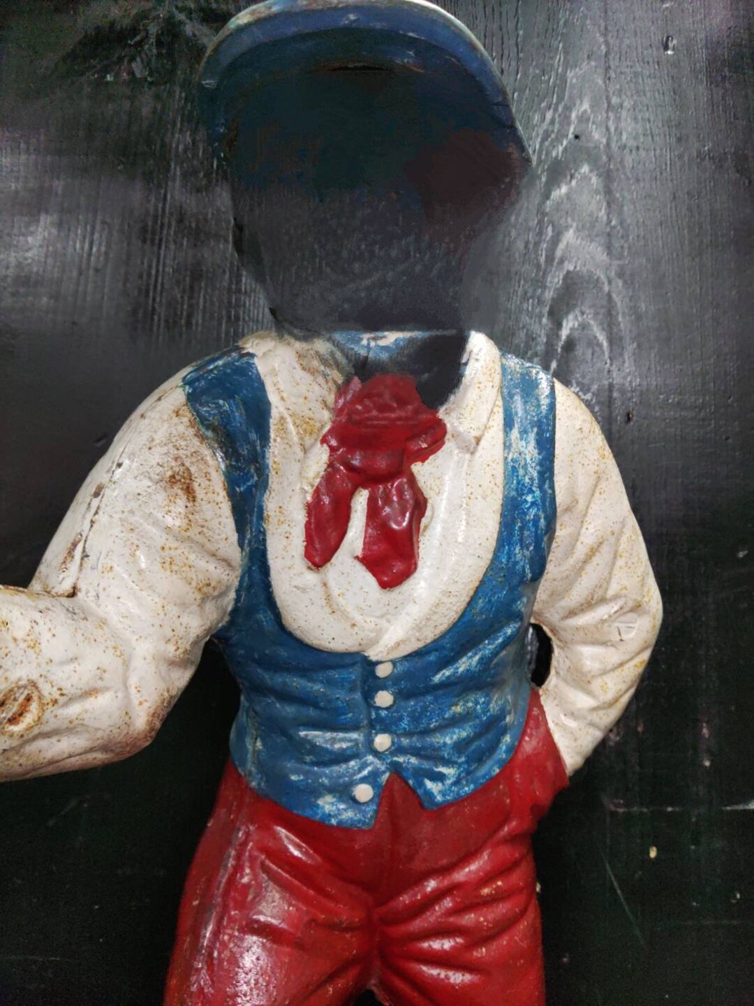 Antique CAST IRON Lawn Jockey Hitching Post Jocko Graves Etsy