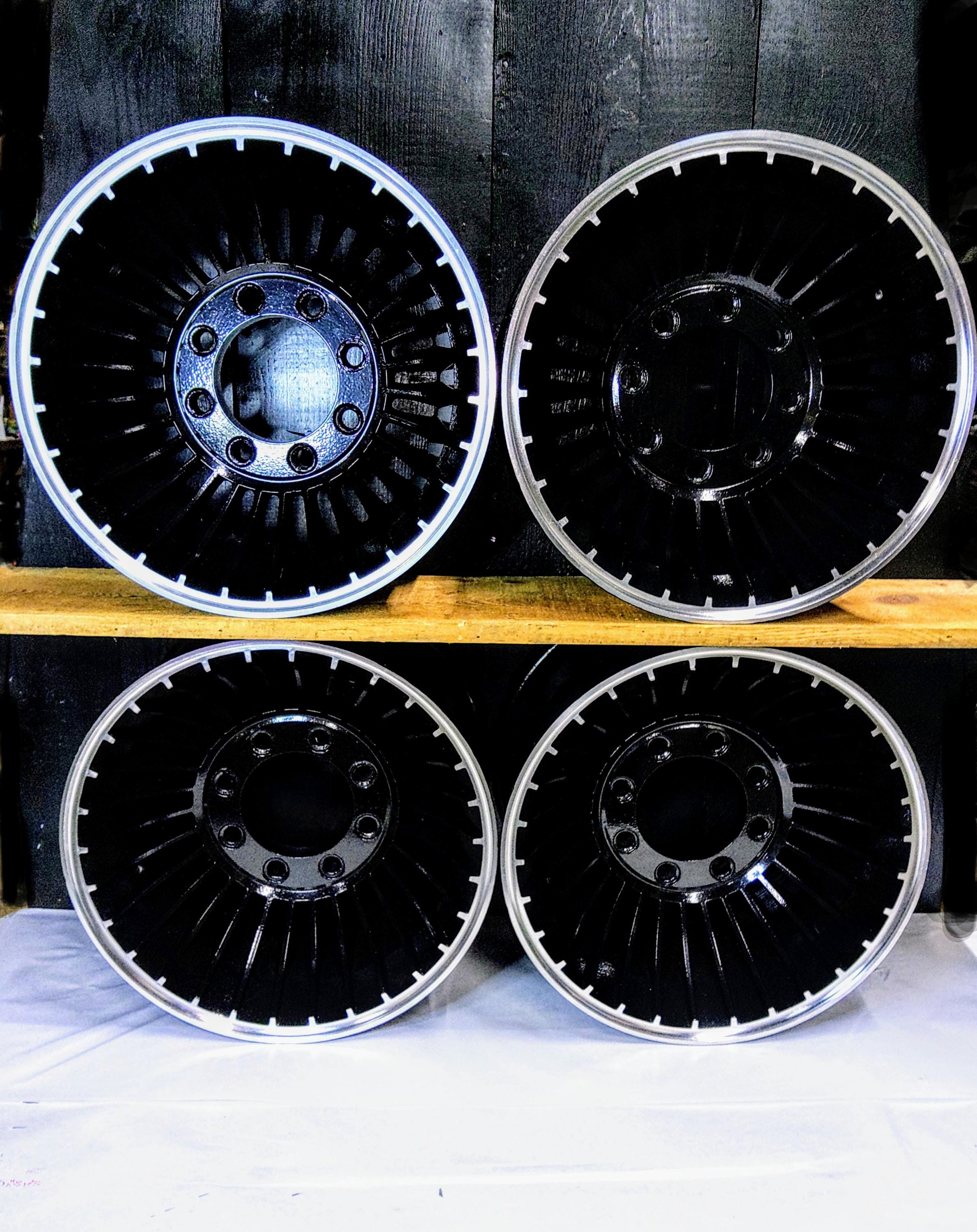 Vintage 8 Lug Turbine Hurricane Aluminum Truck Wheels Cyclone