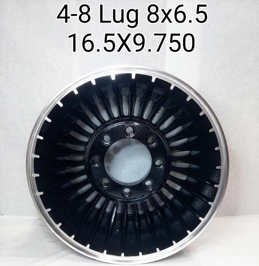 Vintage 8 Lug Turbine Hurricane Aluminum Truck Wheels Cyclone Vector ...