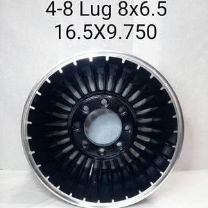 Ruedas de aluminio para camión Hurricane de 8 espárragos estilo turbina vintage Cyclone Vector 4x4 con revestimiento en polvo negro