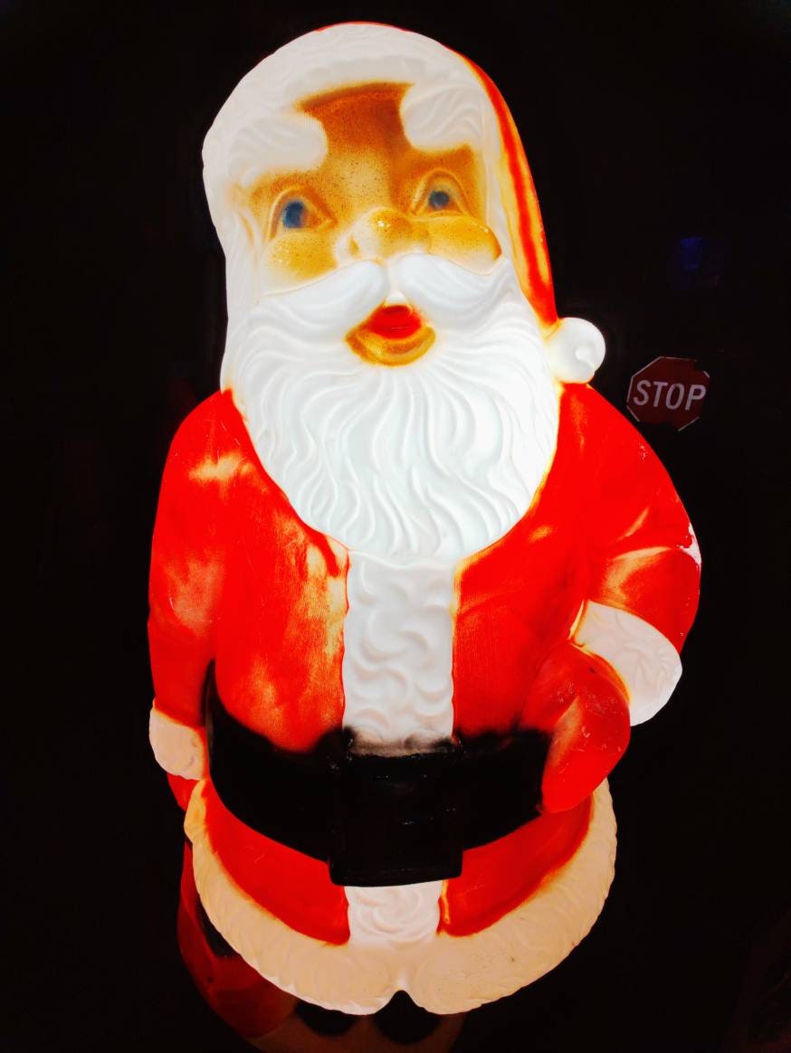 Vintage SANTA Christmas Blow Mold by Beco General Foam GIANT 60in