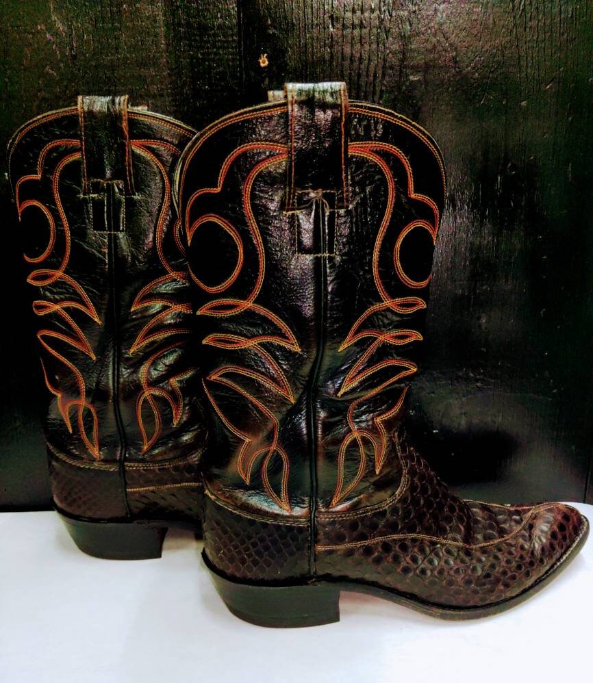 Vintage CH Hyer Cowboy Boots Western Style No 6760 Alligator Etsy