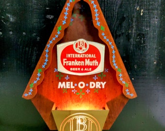 Vintage IBI International FrankenMuth Mel•O•Dry Beer & Ale Illuminated Beer Advertising Sign