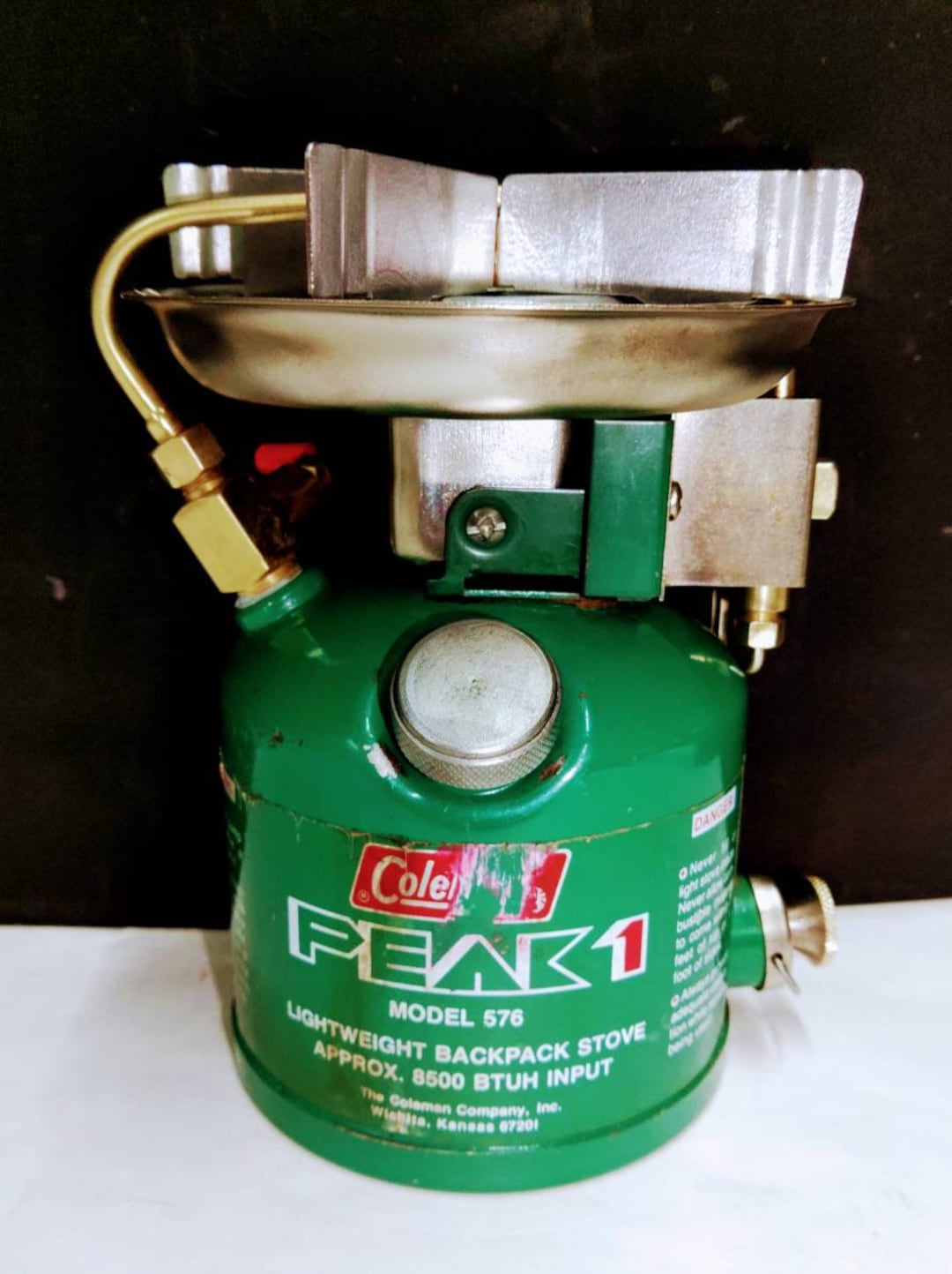 RARE Vintage Coleman Model 576 PEAK 1 Backpack Compact Camp Stove