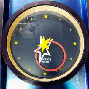 Vintage 1980&#39;s Imagination 2 Yachiyo Moon & Stars Clock Designed by Ko Mizuyama RARE