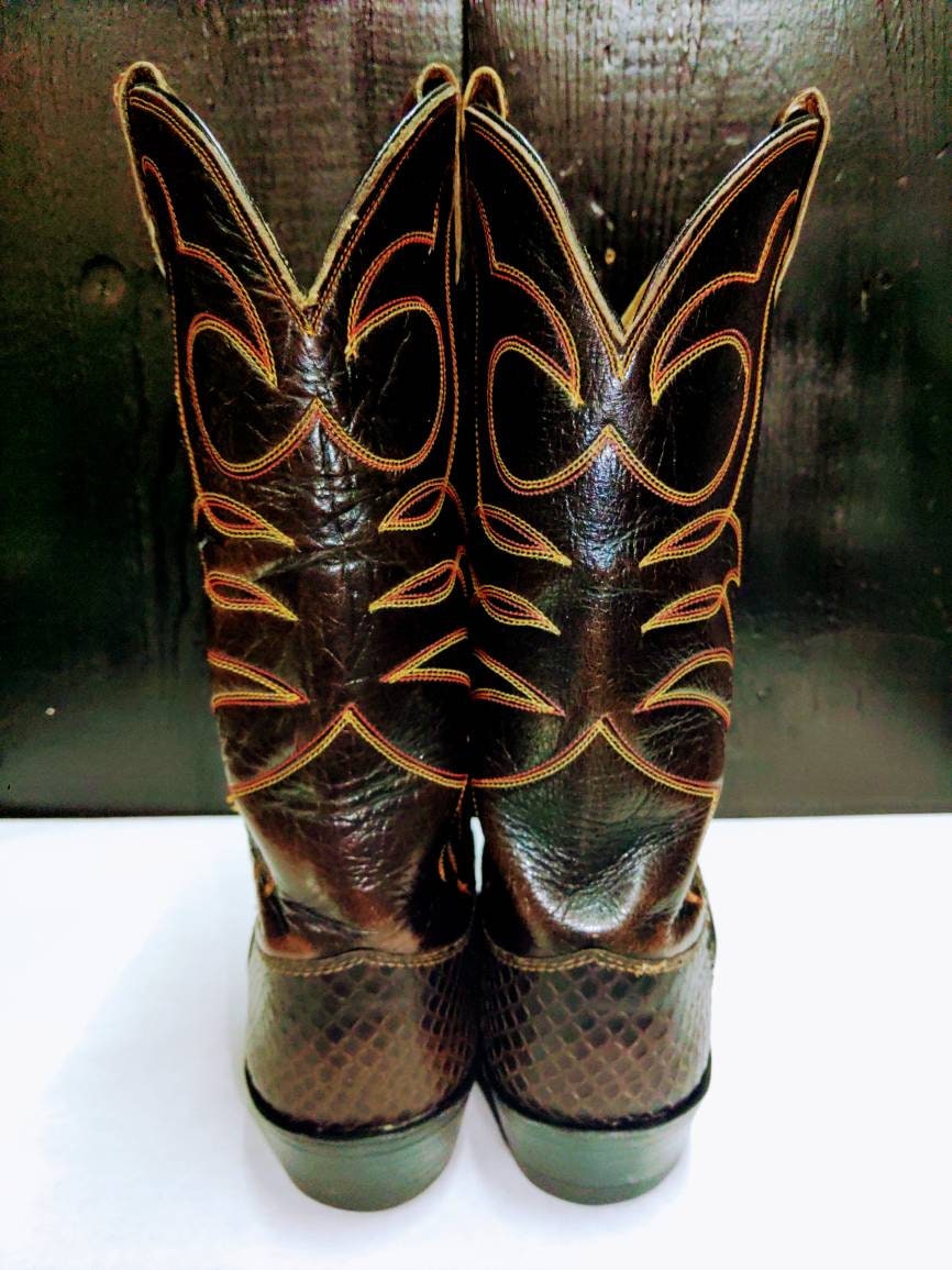 Vintage CH Hyer Cowboy Boots Western Style No 6760 Alligator Etsy