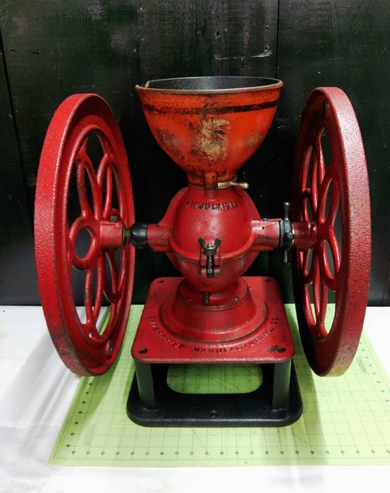 Antique Enterprise No 9 Coffee Grinder 1898 Two Wheel 9 Coffee Mill