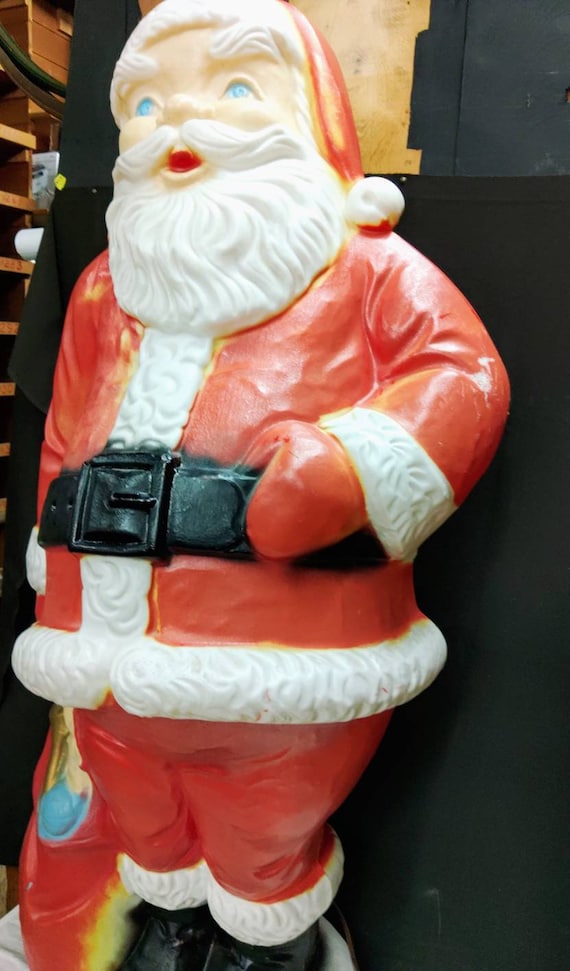 Vintage SANTA Christmas Blow Mold by Beco General Foam GIANT 60in