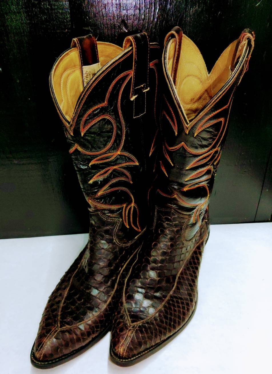 Vintage CH Hyer Cowboy Boots Western Style No 6760 Alligator Etsy