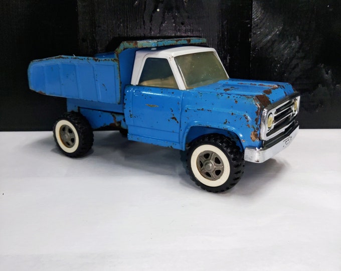 Vintage Blue Tonka Hydraulic Dump Truck Original 19681972 Tonka Toy