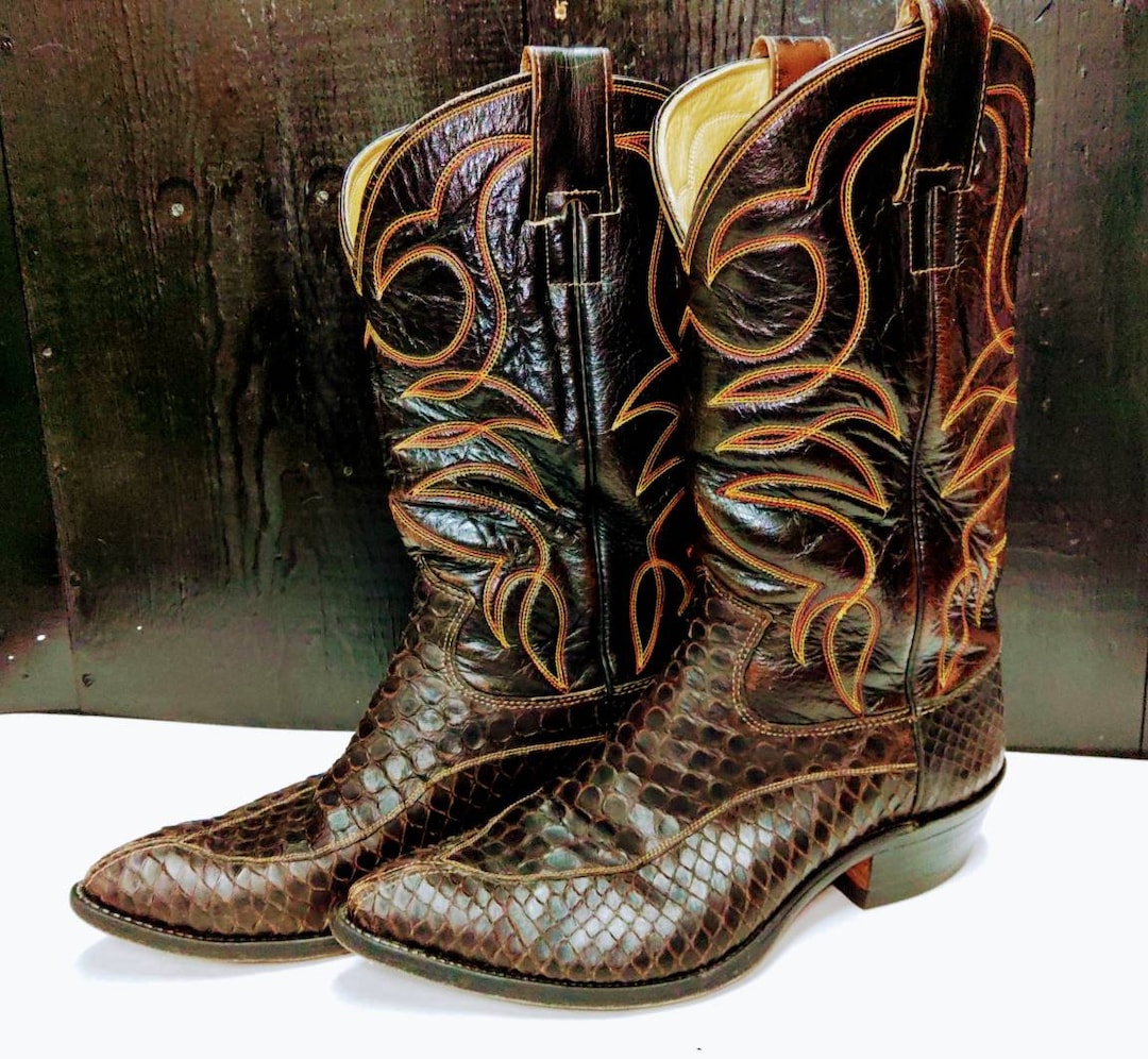 Vintage CH Hyer Cowboy Boots Western Style No 6760 Alligator Etsy