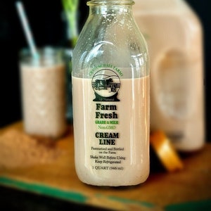 Antique Crystal Ball Farms Dairy Milk Bottle - 1 Quart