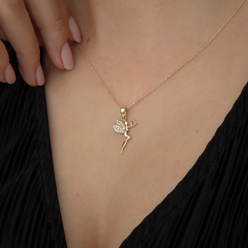 Minimalist fairy pendant