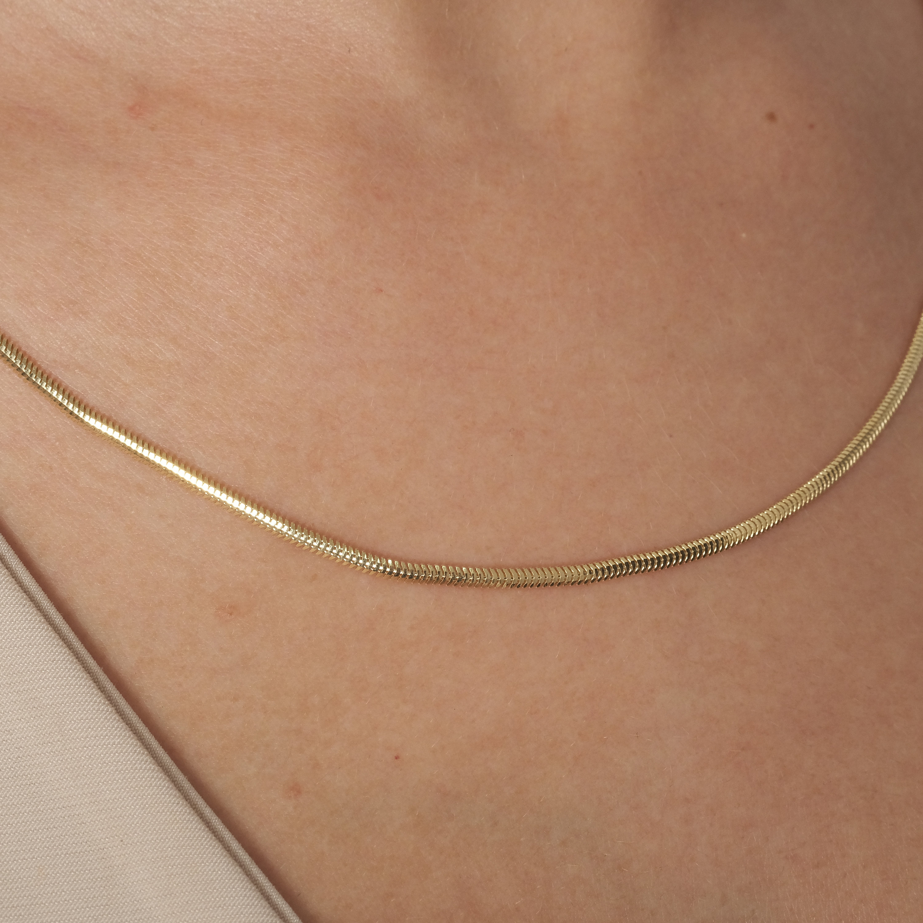 【2plan】23FW★ [MADE] 028 Insert snake thick chain necklace Snake Chain Necklace, 14k Solid Gold Snake Chain, Snake