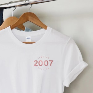 18th birthday gift shirt, Limited Edition 2007, 18th Birthday Shirt, Birthday Gifts for him and her, 18th Birthday Present, Unisex