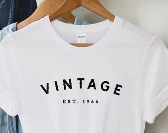 60th birthday gift shirt, Vintage est 1966, 60th Birthday Shirt, Birthday Gift for him and her, 60th Birthday Present, Unisex