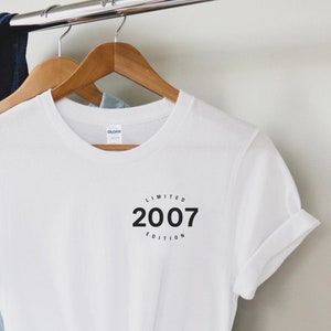 18th birthday gift shirt, Limited Edition 2007, 18th Birthday Shirt, Birthday Gifts for him and her, 18th Birthday Present, Unisex