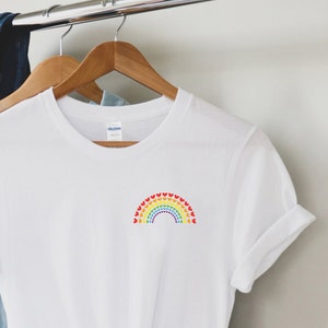 Rainbow Heart Shirt, Pride Pocket Shirt, Perfect Gift, LGBT Tee, Pride Rainbow Heart T Shirt, Pride Shirt