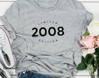 18th Birthday Shirt, Limited Edition 2008, Unisex Cotton Tee