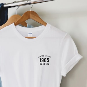 60th Birthday Gift T-shirt, Limited Edition Classic 1965, 60th Birthday Shirt, Birthday Gift for him and her, 60th Birthday Present, Unisex