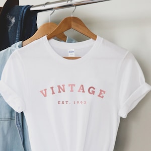 30th birthday gift shirt, Vintage Est 1993, 30th Birthday Shirt, Birthday Gifts for him and her, 30th Birthday Present, Unisex