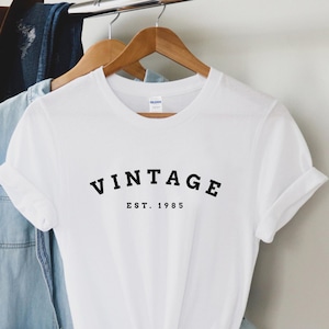 40. Geburtstag Geschenk Shirt, Vintage Est 1985, 40.Geburtstag Shirt, Geburtstagsgeschenk für Sie und Ihn, 40.Geburtstagsgeschenk, Unisex