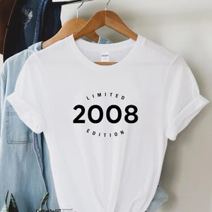 18th birthday gift shirt, Limited Edition 2008, 18th Birthday Shirt, Birthday Gifts for him and her, 18th Birthday Present, Unisex