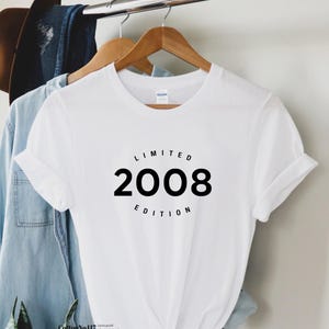 18th birthday gift shirt, Limited Edition 2008, 18th Birthday Shirt, Birthday Gifts for him and her, 18th Birthday Present, Unisex